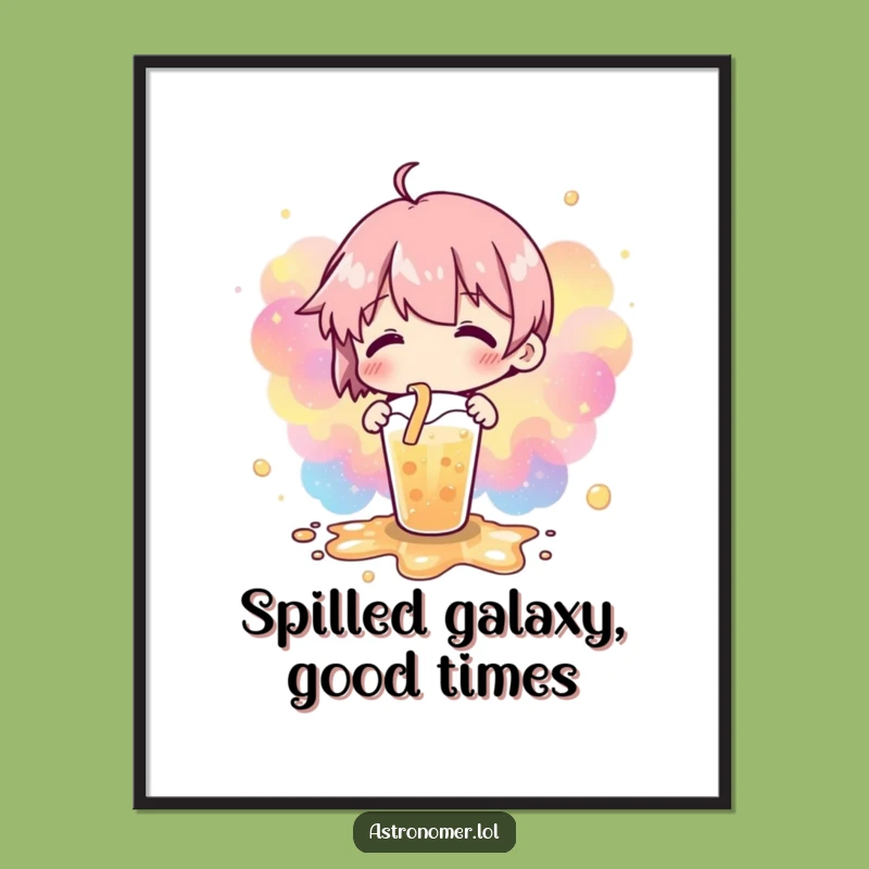 Free Printable Wall Art: Cosmic Nebulae Spill - Humorous Downloadable Decor