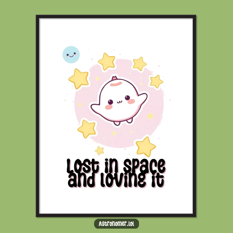Free Printable Wall Art: Floating Character & Stars - Whimsical Downloadable Space Decor