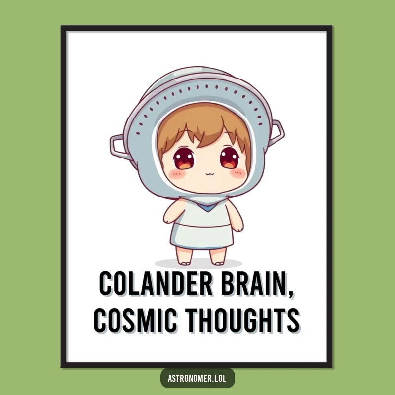 Funny Free Printable Wall Art: Colander Helmet - Whimsical Downloadable Decor