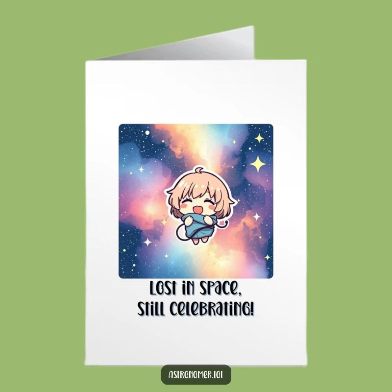 Free Printable Birthday Card: Giggling Nebula Character, Funny Downloadable Gift