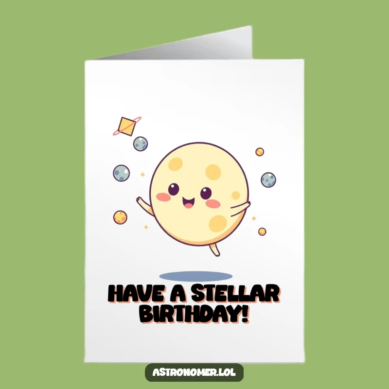 Free Printable Moon Juggling Birthday Card: A Fun Downloadable Cosmic Celebration Gift