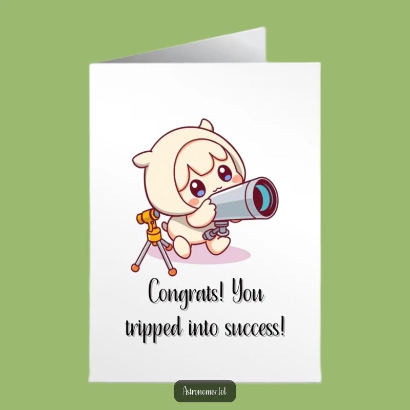 Free Printable Congrats Card: Oops! Character Trip - Funny Downloadable Gift