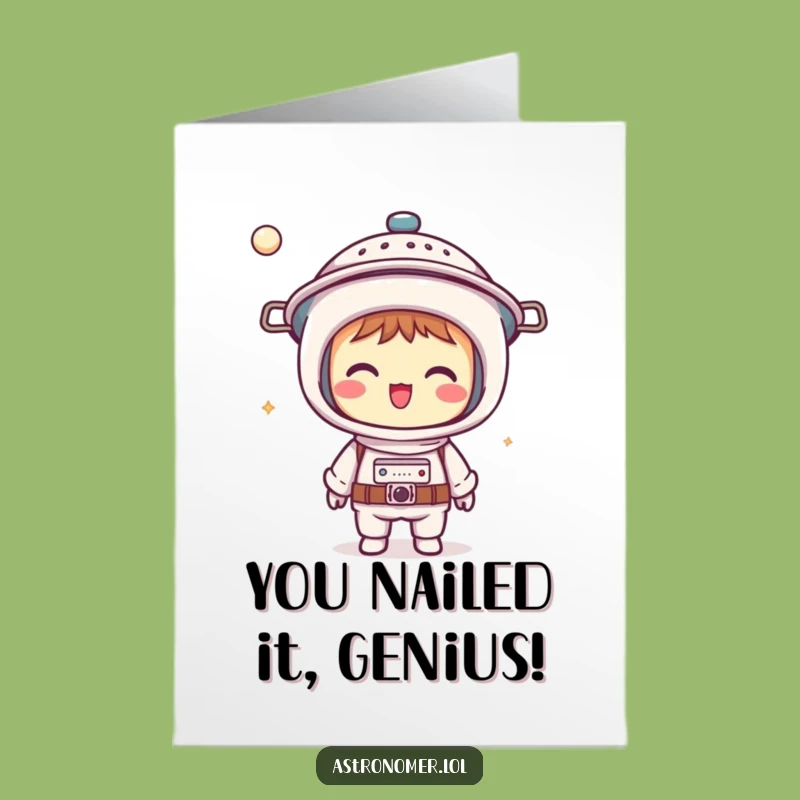Hilarious Free Printable Congrats Card: Colander Astronomer Winner