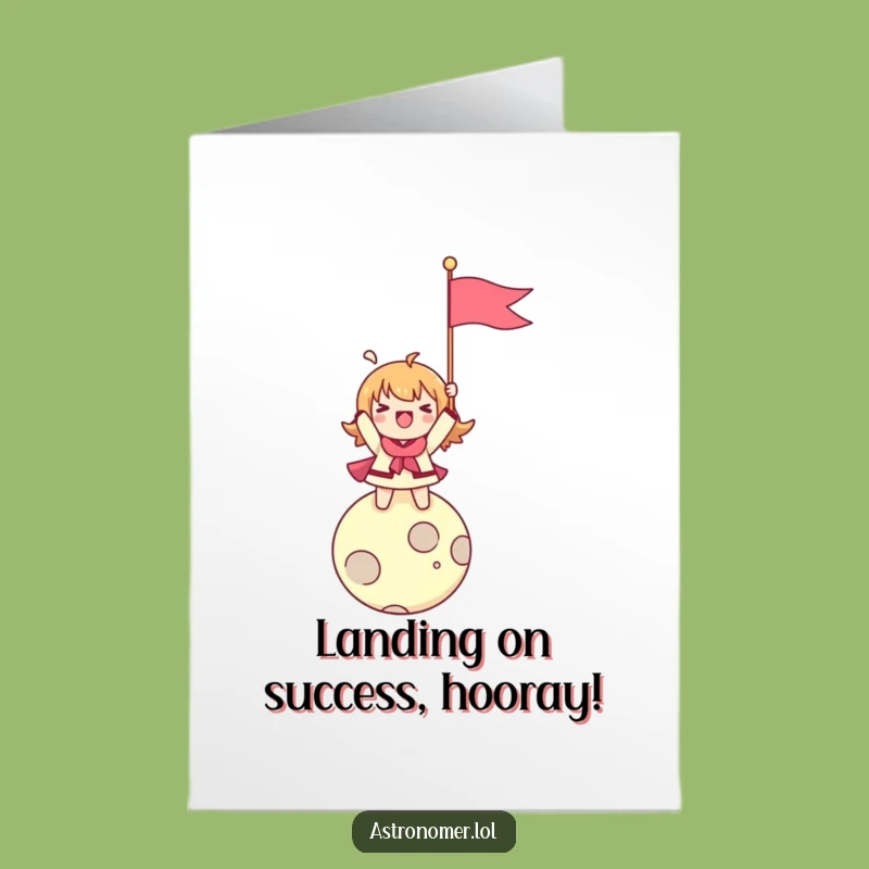 Free Printable Congrats Card: Moon Conqueror, Funny Downloadable Gift for Achievements