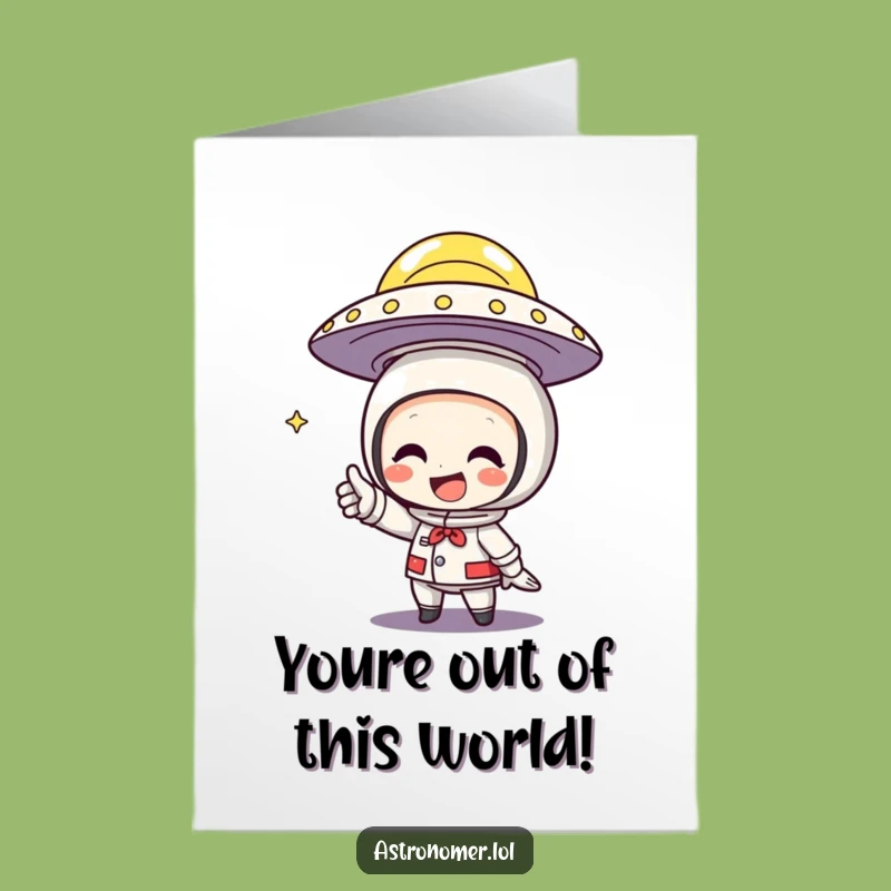 Free Printable Congrats Card: UFO Spotter, Humorous Downloadable for Awesome News!