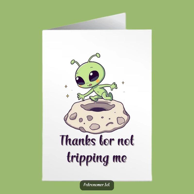 Free Printable Thank You Card: Alien Trip - Quirky Download
