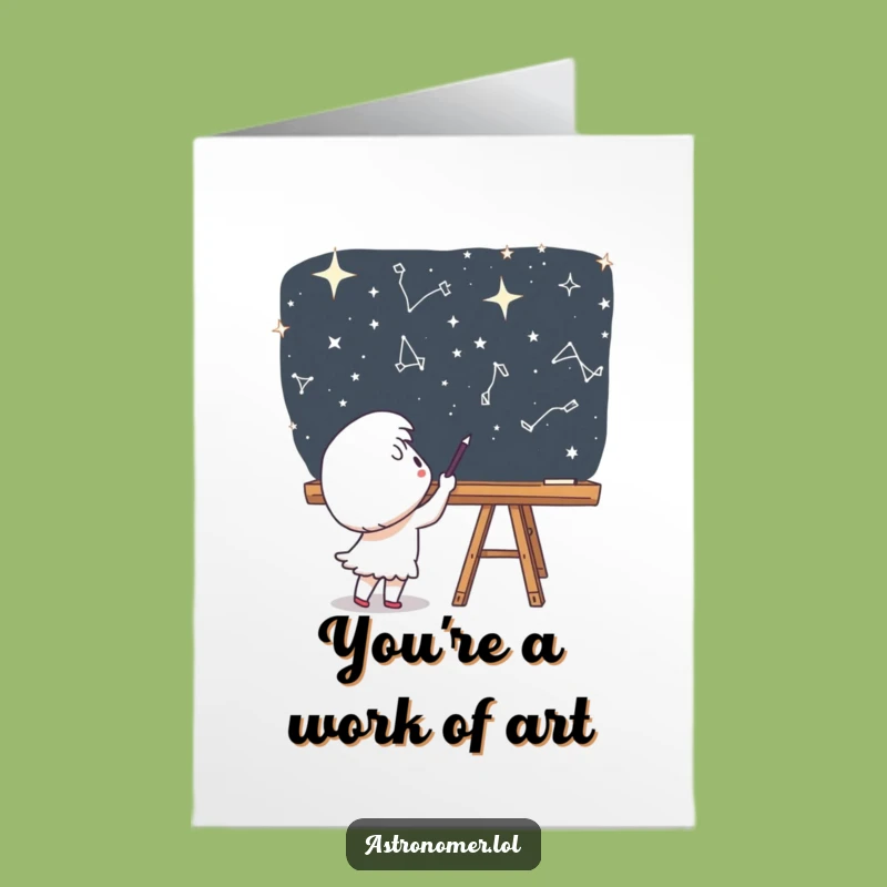 Free Printable Thank You Card: Space Artist - Creative Downloadable Gratitude