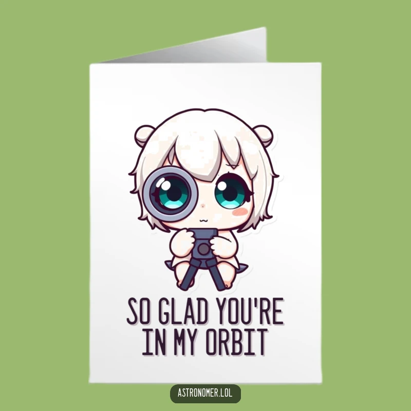 Free Printable Thank You Card: Wide Eyes Telescope - Express Gratitude with Downloadable Fun