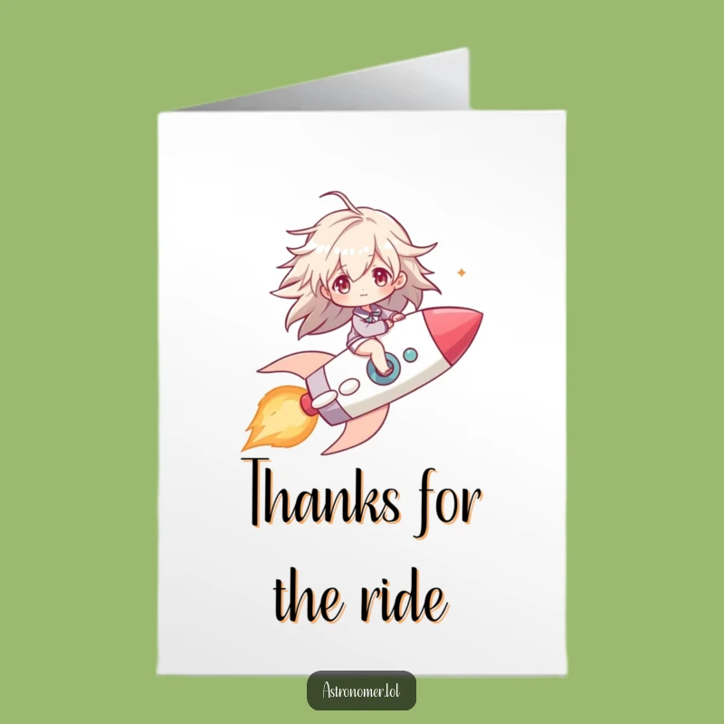 Funny Free Printable Thank You Card: Comet Speedster - Downloadable Gratitude