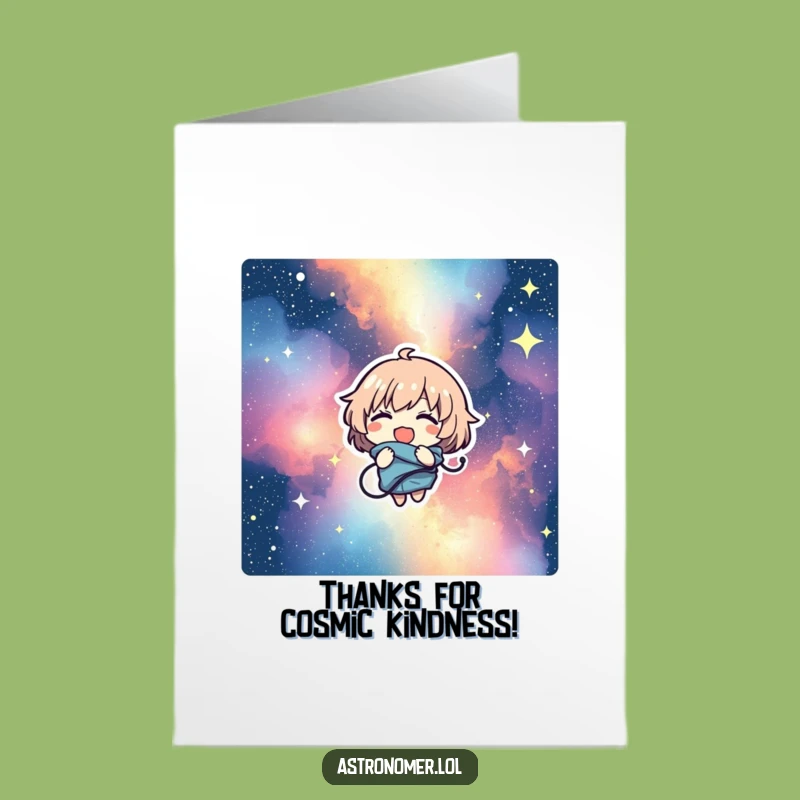 Free Printable Thank You Card: Nebula Hugs, Funny Downloadable Gift for Gratitude