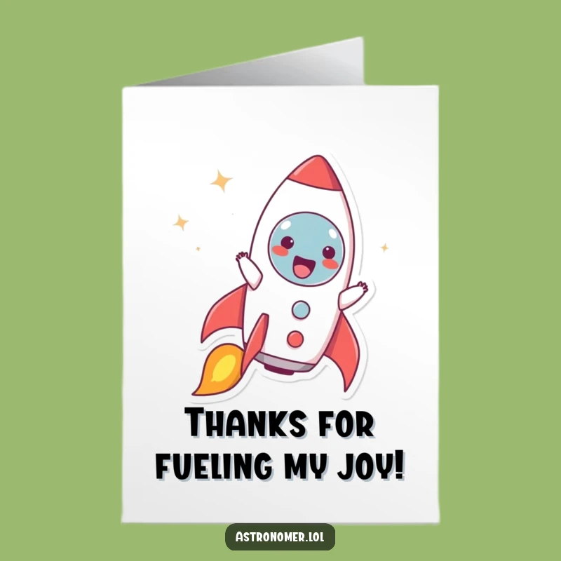 Free Printable Thank You Card: Rocket Boost, Funny Downloadable Gift for Gratitude