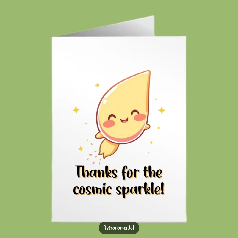 Free Printable Thank You Comet Card: Sparkle and Giggle with Downloadable Gratitude