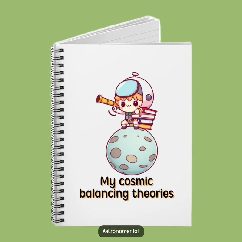 Funny Kawaii Astronomer Notebook: Determined Book Balancer Journal