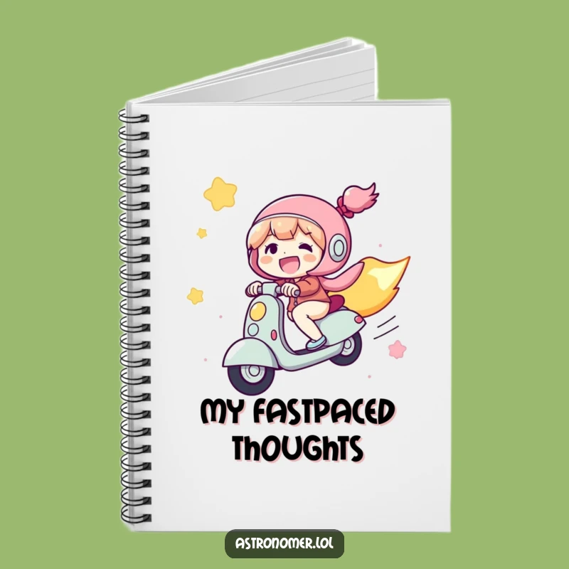 Funny Comet Rider Notebook, Space Scooting Journal, Perfect Practical Funny Gift!