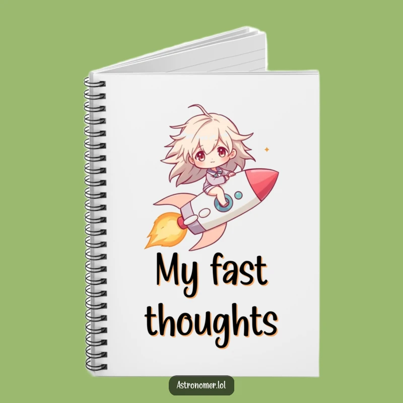 Funny Comet Rider Notebook: Windblown Journal for Adventurous Ideas