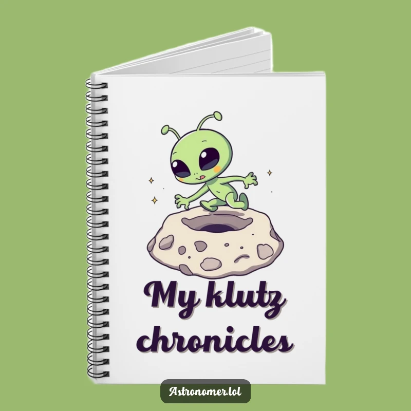 Funny Alien Notebook: Jot Down Ideas with Lunar Mishap Journal Gift