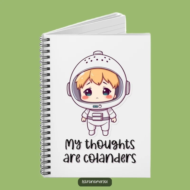 Funny Colander Space Helmet Notebook: Confused Astronaut Journal for Galactic Ideas