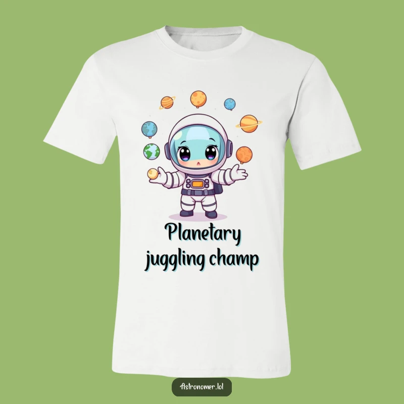 Funny Astronaut Planet Juggler T-Shirt: Hilarious Cosmic Skill Tee