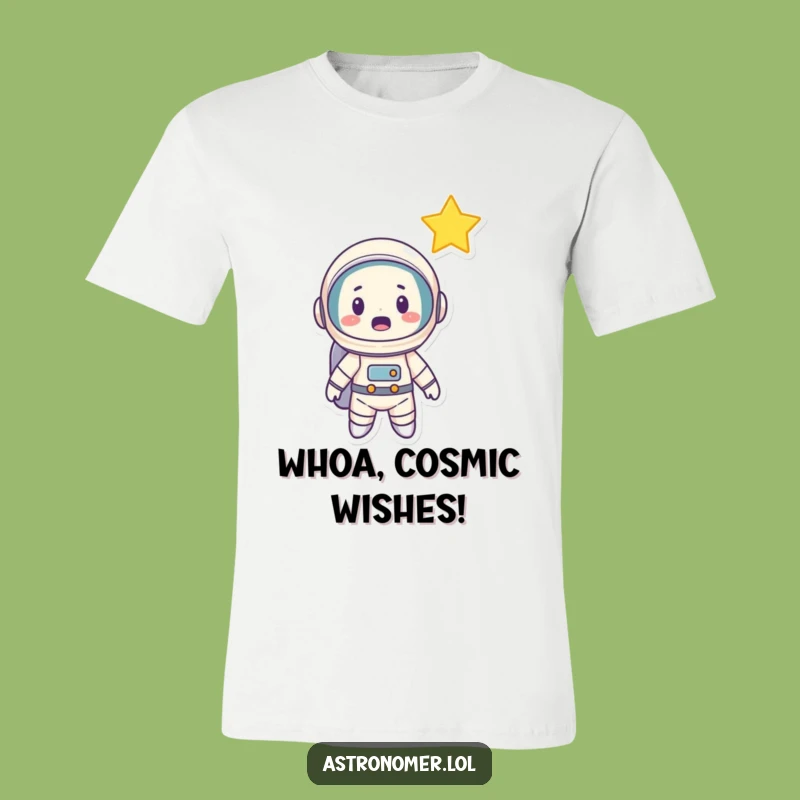 Funny Astronaut Star Surprise T-Shirt: Hilarious Cosmic Reaction Tee
