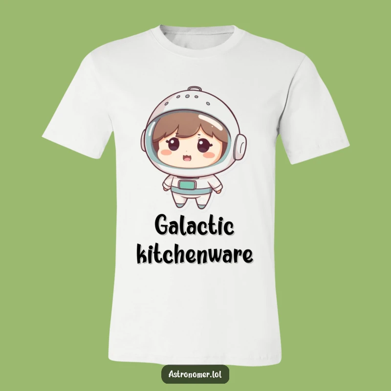 Funny Colander Commander T-Shirt: Cute Character's Space Style Funny Gift