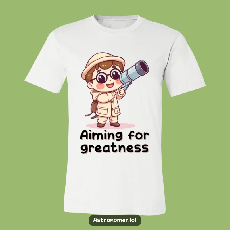 Funny Kawaii Astronomer T-Shirt: Wobbly Telescope Tee - Perfect Humorous Gift