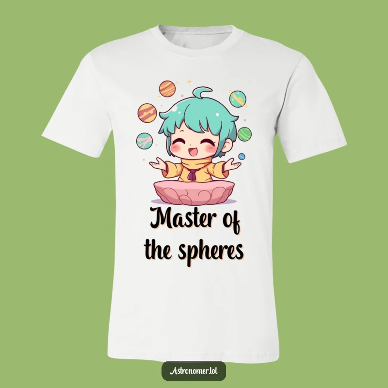 Funny Planet Juggler T-Shirt: Happy Character, Cosmic Fun, Awesome Gift