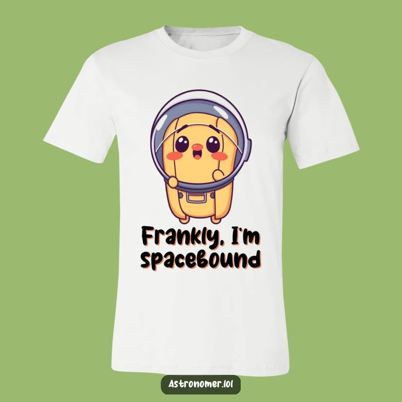 Funny Surprised Hot Dog Astronaut T-Shirt - Hilarious Space Foodie Tee!