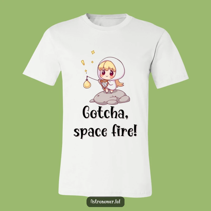 Funny Comet Catcher T-Shirt: Tiny Net, Stellar Feat