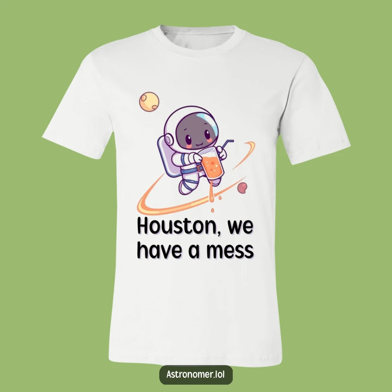 Funny Astronaut Spill T-Shirt: Hilarious Orbit Mishap Tee for Space Nerds