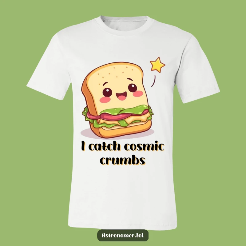 Funny Cheerful Sandwich Star Catcher T-Shirt - Whimsical Foodie Tee!