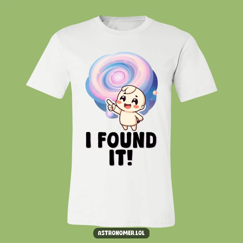 Funny Galaxy Pointing T-Shirt: Exuberant Explorer, Cosmic Fun, Humorous Tee