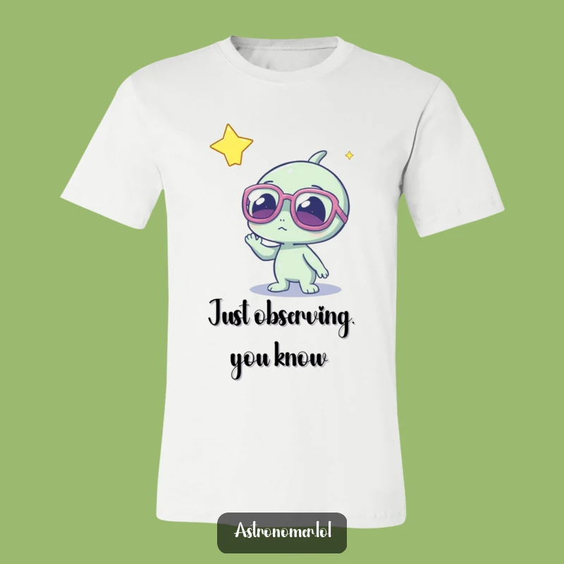 Funny Alien Glasses T-Shirt: Cute Sci-Fi Character Tee, Perfect Humorous Gift