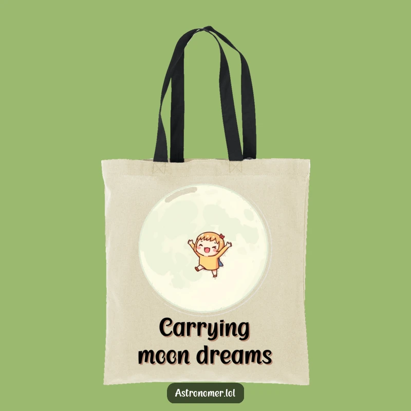 Funny Moon Tote Bag: Carry Your Lunar Joy, Humorous Explorer Bag