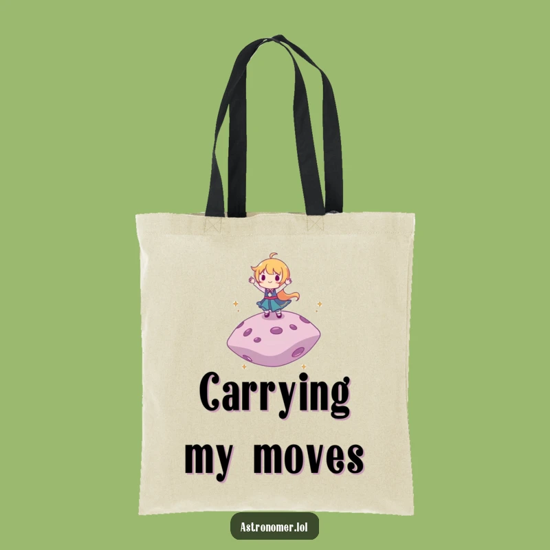 Funny Dancing Asteroid Tote Bag: Carry Your Grooves Everywhere