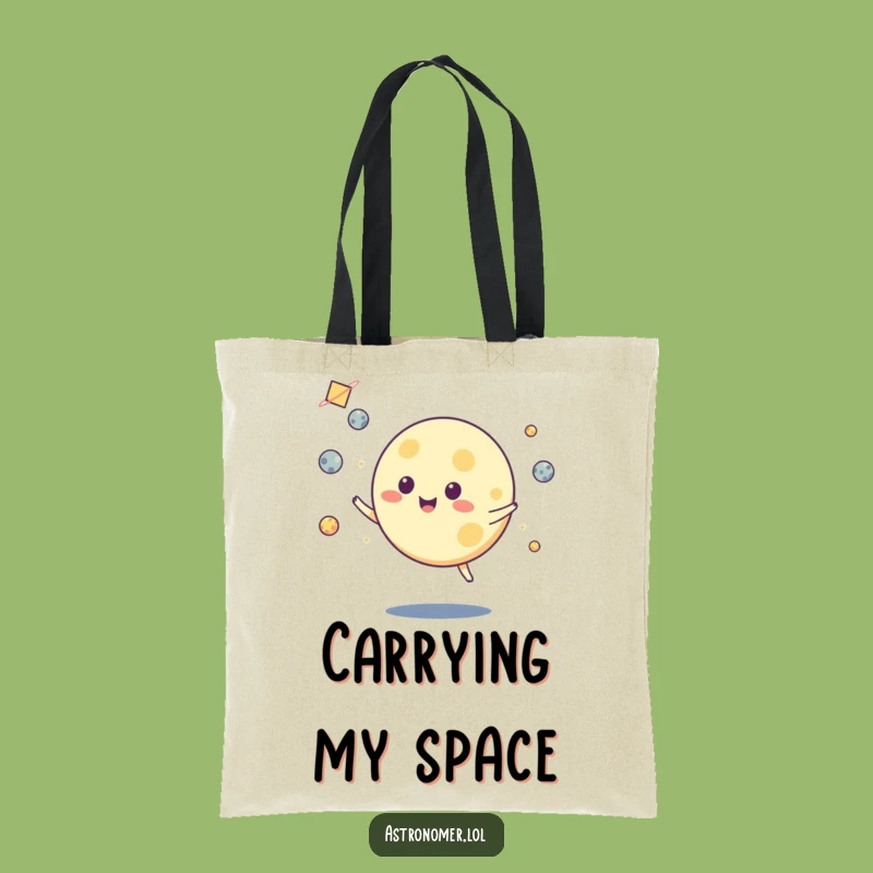 Funny Moon Juggling Tote Bag - Carry Your World with a Smile!