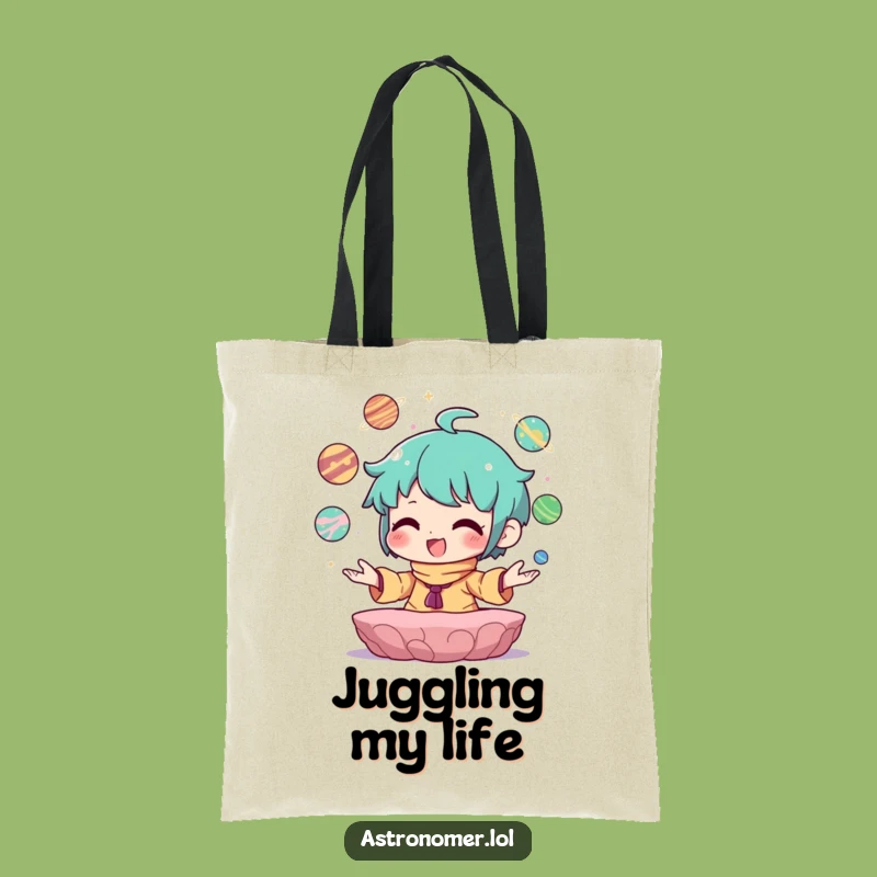 Funny Planet Juggler Tote Bag: Joyful Character, Carry Your Universe
